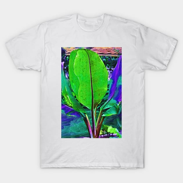 Abstract Banana Plant T-Shirt by KirtTisdale